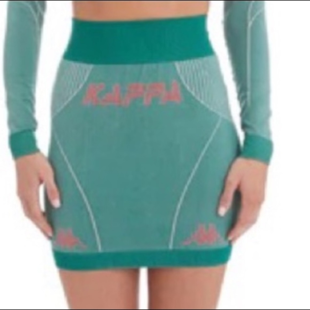 Kappa Women’s Med/Lg Green/Red Bodycon Authentic Leszno Skirt